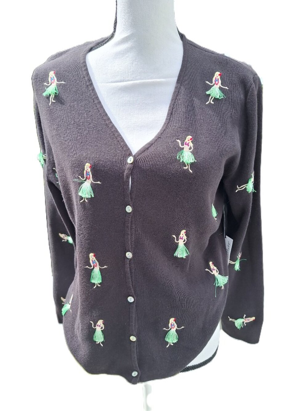 Alexandra Bartlett Black Cardigan Women's Size Large